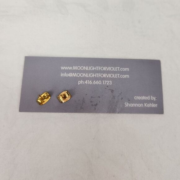 NWT Geometric Purple Earrings - Picture 2 of 3